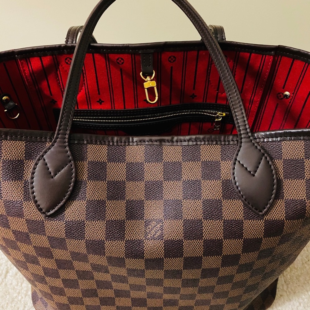 🟥 SOLD! Louis Vuitton Neverfull MM Damier Ebene - Picture 5 of 13
